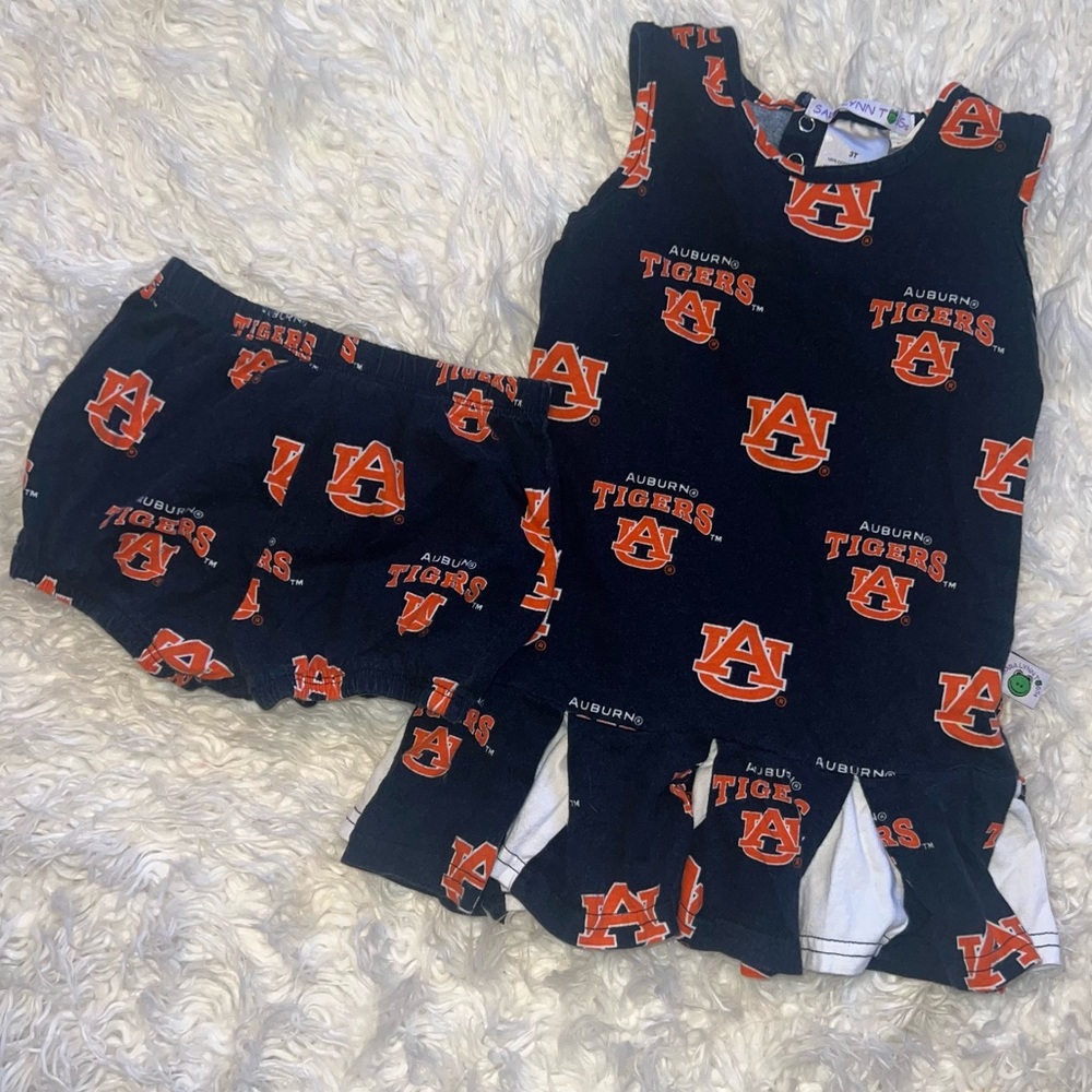 Sara Lynn Togs Auburn University War Eagle 🦅 Dress and Bloomers Set Sz 3T